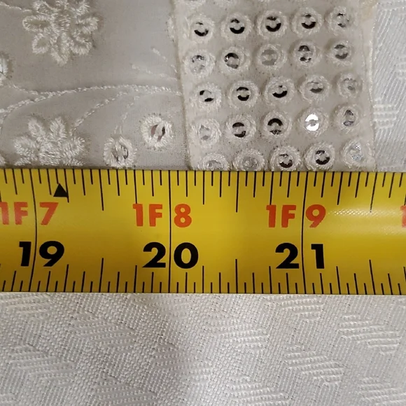 Ivory Indian Beaded Embellished Midi  Dress - Picture 17 of 17